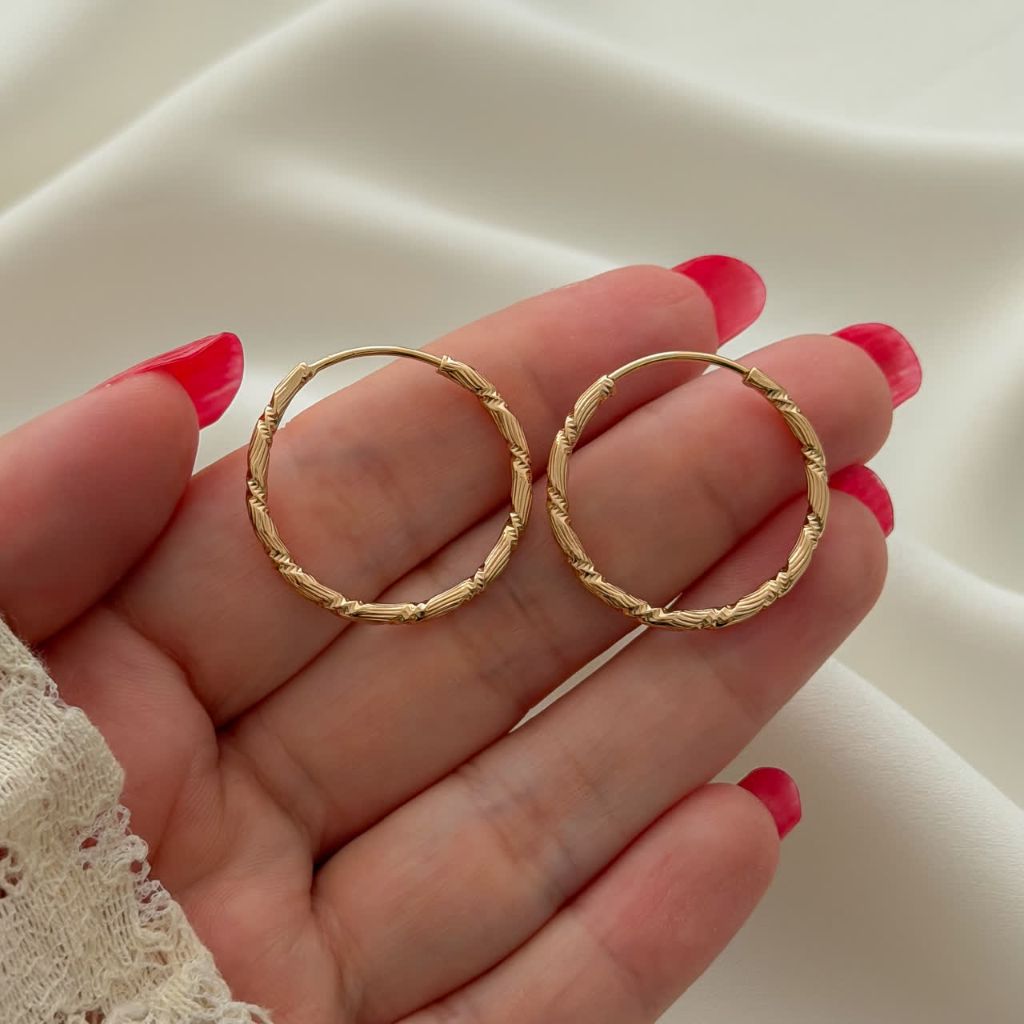 گوشواره حلقه ای ژوپینگ کد 3290 - خرید آنلاین از گالری آداس